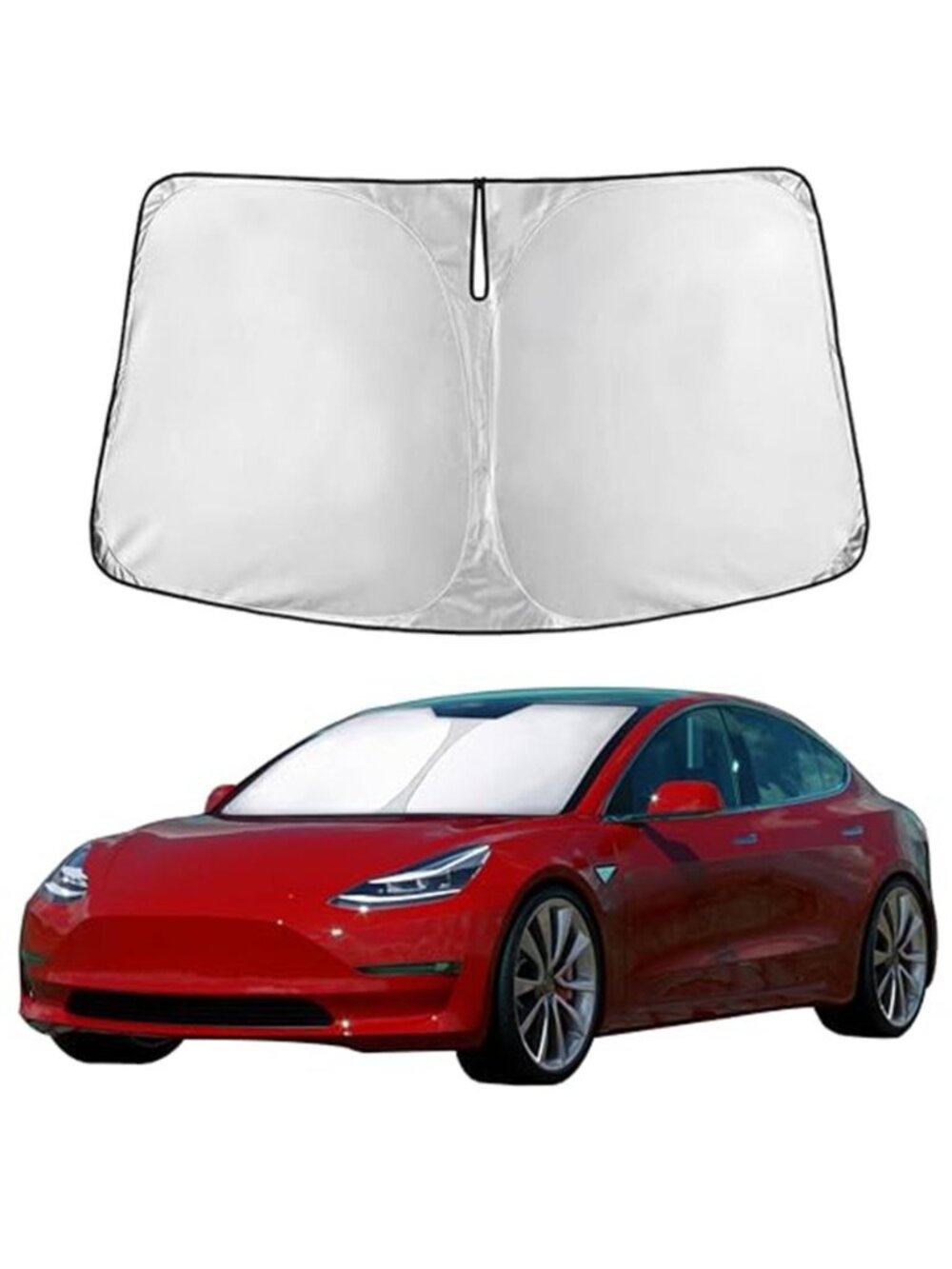 Windshield Sun Shade Compatible with Tesla Model 3 & Model Y